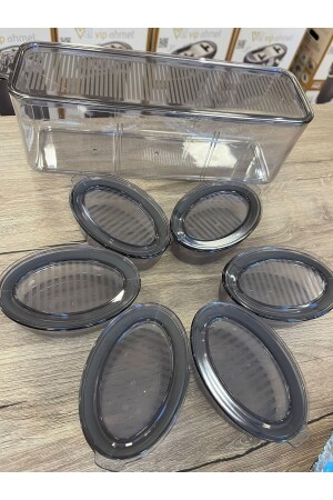 Mell Home 7-teiliges Mika-Frühstücksset, geräucherter Farborganisator vpmkkhv - Vip Ahmet