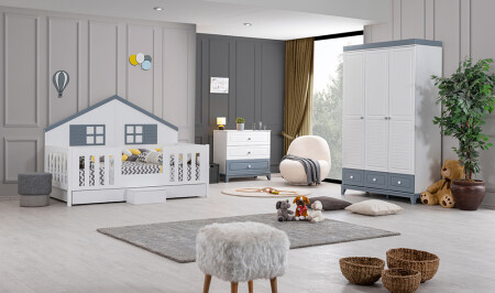 Melody Gri Montessori Genç Odası - Cadde Yıldız