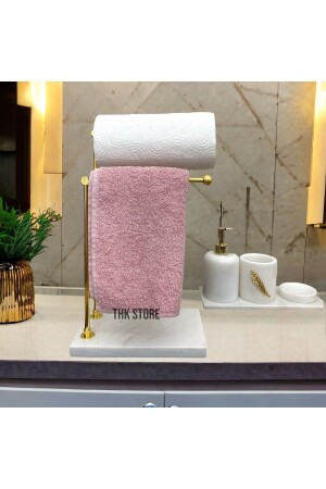 Mermer Ayaklı Metal Banyo El Havluluk Kağıt Havluluk Standı - Thk Store