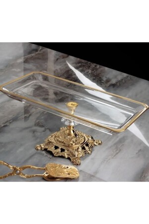 Metal Ayaklı Gold Detaylı Sunumluk Baton - Paşabahçe