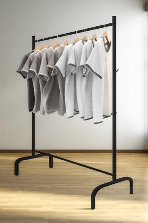 Metal Konfeksiyon Askısı Konfeksiyon Elbise Askılığı Eşek Askılık - Siyah CNT000013 - 1