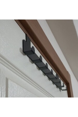Metal Siyah Amerikan Kapı Arkası Askılık Organizer Askılık Ve Mutfak Banyo Kapı Arkası Askılık Mt60s - Risingmaber