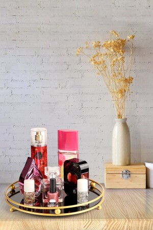 Miami Metal Altın Sunum Tepsisi, Düzenleyici, Ikramlık, Söz Nişan Tepsisi, Çok Amaçlı Lüx Tepsi BEG1078 - Evisimo