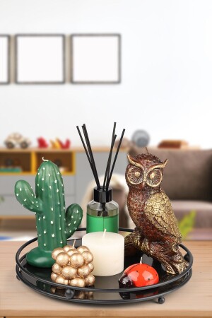 Miami Metal Siyah Sunum Tepsisi, Düzenleyici, Ikramlık, Söz Nişan Tepsisi, Çok Amaçlı Lüx Tepsi BEG1078 - Evisimo