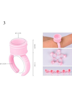 Microblading Pigment Yüzüğü - Pembe 100 Adet - Kalıcı Makyaj Pigment Yüzüğü - Pavone