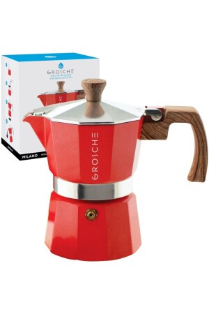 Milano Moka Pot Kırmızı 3 Cup 150 Ml GR 390 - Grosche