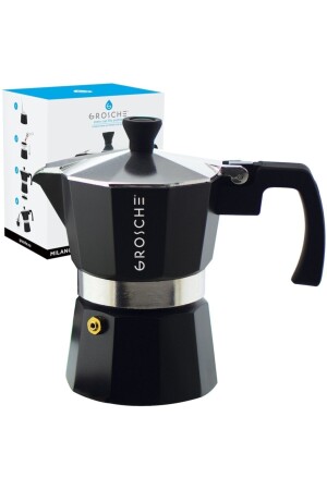 Milano Moka Pot Siyah 3 Cup 150 ml GR 328 - Grosche