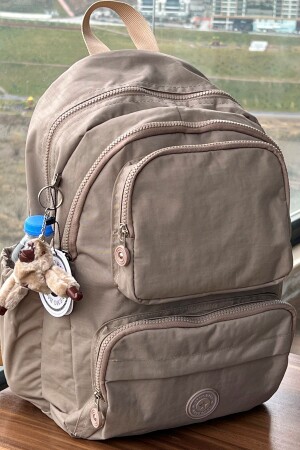 Milchkaffee-Rucksack, Crinkle-Stoff, speziell wasserabweisender Crinkle-Laptop-Reiserucksack - Morca