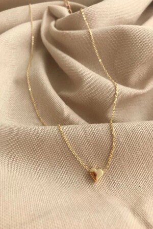 Minimal Kalpli Kolye Altın Renk - Ek Design