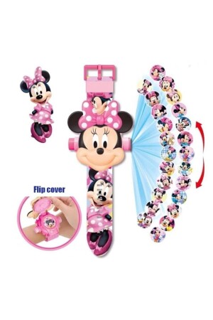 Mınnıe Mouse Projeksiyonlu Saat 24 Farklı Karakteri Duvara Yansıtır - Mickey & Minnie