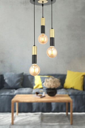 Miranda 3-Plus Pendelleuchte, antike Hängelampe, modernes junges Zimmer, Küche, Wohnzimmer, Hängelampe, Kronleuchter, 7000-2075-3ES - Apliqa