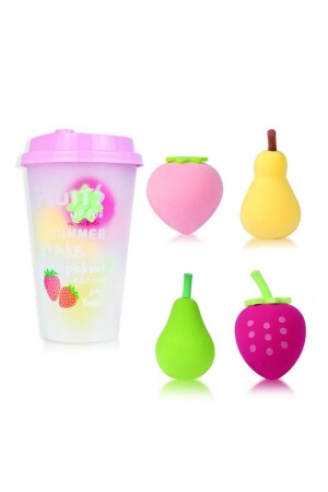 Mjgn-165 Meyve Şöleni Fondöten Pudra Makyaj Sünger Seti - Mujgan