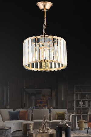 Modern Luxury Kristal Gold Avize - Luna Lighting