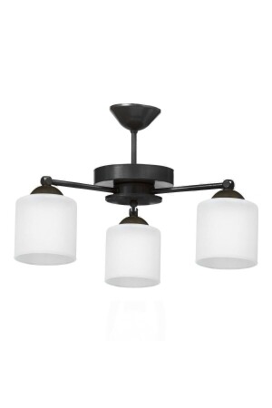 Modern Plofonyer Salon - Mutfak - Yatak Odası Tasarım Camlı Üçlü Avize topaç6 - Modavize