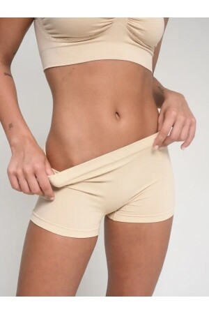 Moncorno Model Premium Seamles Toparlayıcı İz Yapmayan Boxer Spor Korse Ten Renk - Mistirik