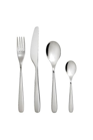 IKEA MOPSIG Besteckset, 16-teilig – Edelstahl-Besteck Im Minimalistischen Design, Spülmaschinenfest