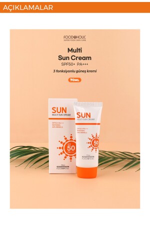 Multi Sun 70ml Adenozin Içeren Yapışkan His Bırakmayan Leke Karşıtı Spf50 Pa+++ Uva/uvb Güneş Kremi Foodaholic008 - 3