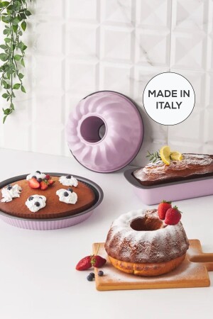 Multichef Valente 3-teiliges Kuchenformen-Set aus Karbonstahl, Rosa 153. 09. 01. 1769-1 - Karaca