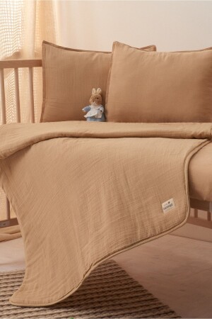 Müslin Bebek Çocuk Yorganı, (92X114 CM), 100% Pamuk - Kum Bej TYC00600739795 - Barooga