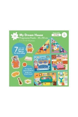 My Dream House: 6 In 1 Puzzle ( 2-3-4-6-8-10 Parça Yapboz) MRP0010 - 1