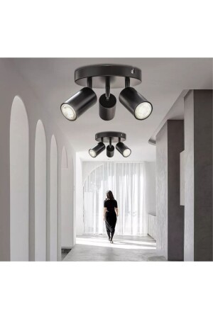 Mylights Modern Üçlü Metal Led Spot Günışığı Ampullü Hareketli Avize MYL003001 - demet habek mylights