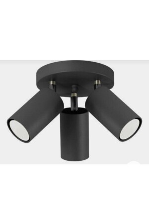 Mylights Üçlü Mat Siyah Hareketli Spot Led Avize Günışığı Ampullü Taban 15 Cm MYL003113 - demet habek mylights