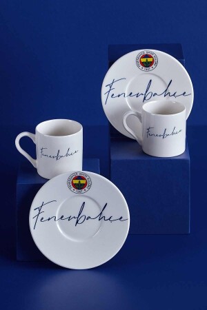 N3420 Fenerbahçe lizenziertes handgeschriebenes Set mit 2 Kaffeetassen Fb-zc076tds03 - Neva