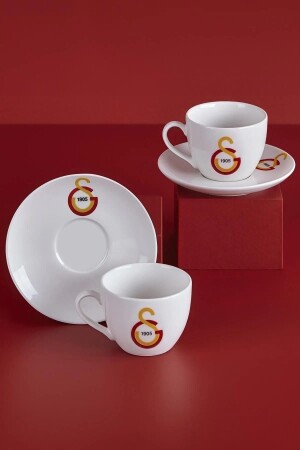 N3474 Galatasaray lizenziertes Arma-Logo-Set mit 2 Teetassen - Neva