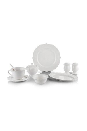Naiv 34 Parça Beyaz Porselen Kahvaltı Takımı-byz03 1S506-02001-BYZ03 - Schafer