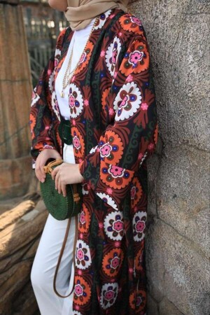 Nalan Floral Kimono-schwarz ESRNALANKIMONO - 4