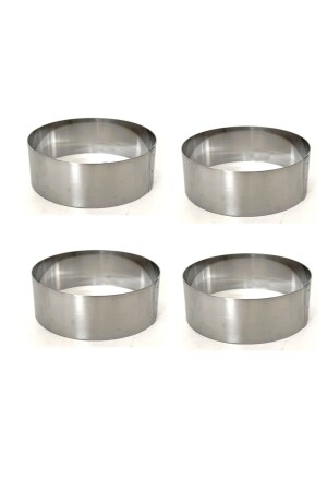 Narkalıp Hamburgerbrötchen-Backform, Tiefe 3,5 cm, Durchmesser 10 cm, 4 Stück, YNK-OM028 - Nar kalıp