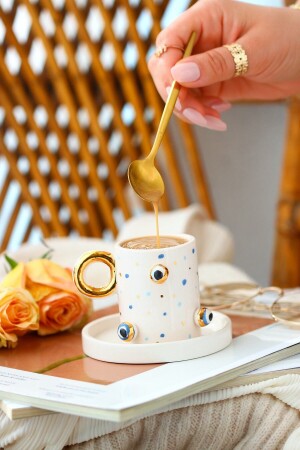 Nazar Boncuk Türkische Kaffeetasse Akl23dhk - SİNEM YAMAN HOME