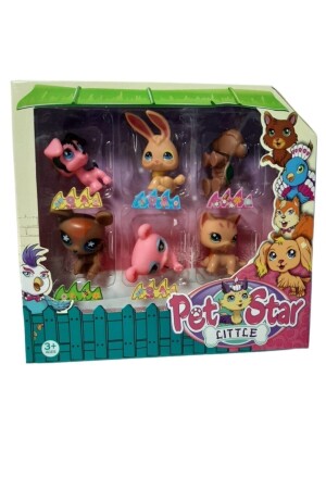 Neşeli Minişler 6'lı Miniş Ailesi Oyuncak Pet Star 6'lı Miniş Koleksiyonu PRA-5139776-6883 - Littlest Pet Shop