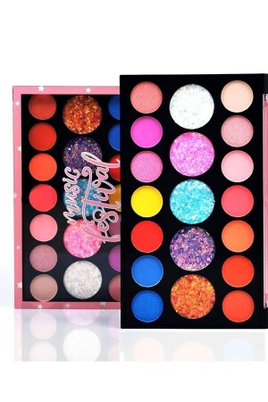 New Music Festival Lidschatten-Glitzer, 19-teilige Make-up-Palette - Rival Beauty