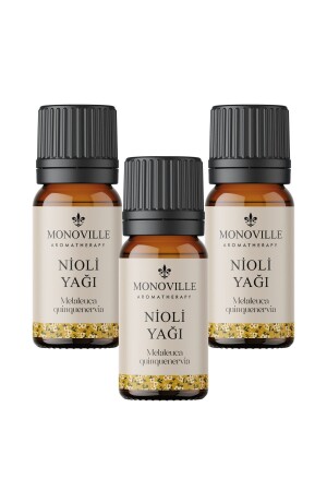 Nioli Uçucu Yağı 3'lü Set %100 Saf Ve Doğal ( Niaouli Essential Oil) 3x10 Ml - Monoville