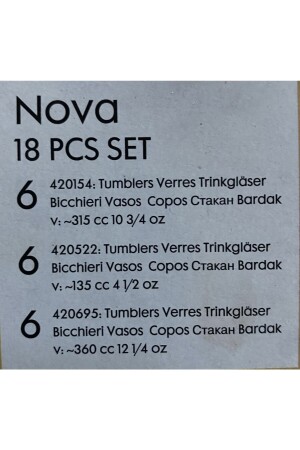 Nova 18 Prç. Yaldızlı Su Takımı Nova18Gold - 6