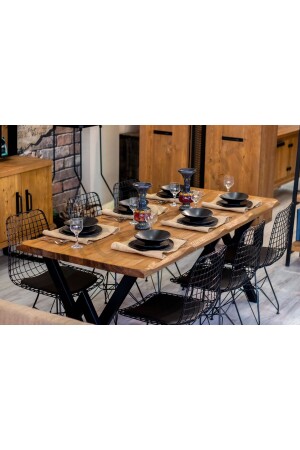 Ntconcept Doğal Ahşap Yemek Masası(85cm-140cm-h76cm)-Sadece Masa nt111concept1a - 3