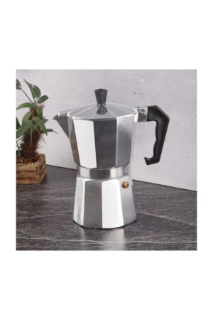 Ocaküstü Moka Pot 6 Fincanlık Alüminyum Kahve Espresso Cezvesi. MENBAMOKA6 - 1