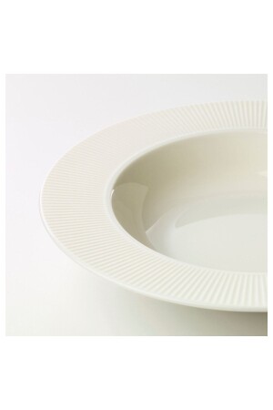 Ofantlıgt 4 Adet Derin Servis Tabağı Porselen Yemek Takımı Beyaz 24 Cm IKEA99990756 - IKEA