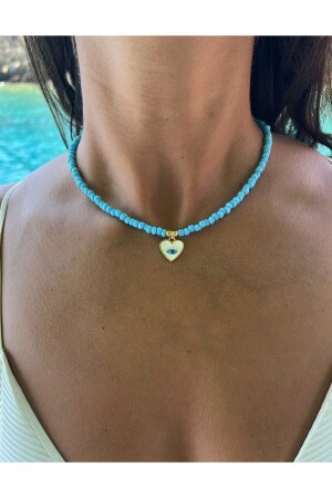 Okyanusun Kalbi Mavi Boncuklu Kolye - Magicstone
