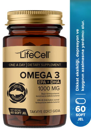 Omega3 Epa Dha 1000mg - 60 Adet Soft Jel Balık Yağı Desteği - 1
