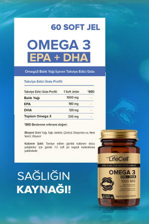 Omega3 Epa Dha 1000mg - 60 Adet Soft Jel Balık Yağı Desteği - 5