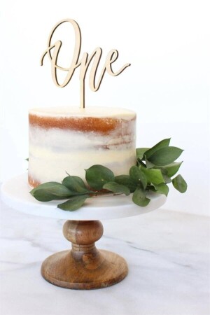 One Pasta Süsü Mdf One Pasta Çubuğu Balon Pasta Süsü - Trend Meta