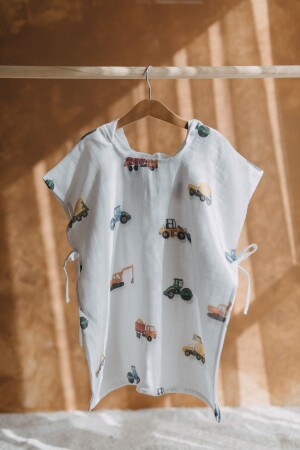 Organik Müslin Panço Inşaat MYB0038 - Meymen Baby