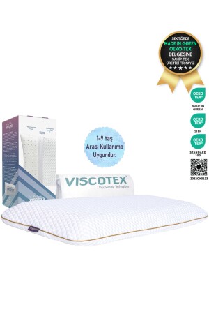 Ortopedik Çocuk Yastığı (SENSİTİVE BABY) 66x33x6cm- Beyaz - Viscotex