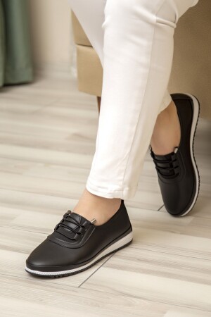 Ortopedik Günlük Yumuşak Kadın Cilt Ipli Babet Ayakkabı 6006 - Ewen Tomm