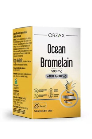 Orzax Bromelain 500 Mg Takviye Edici Gıda 30 Kapsül OC7342 - 1