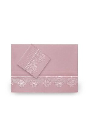 Osmanlı Nervürlü Pudra Çift Kişilik Nevresim Takımı UJH5464 - Çeyiz Bahçesi