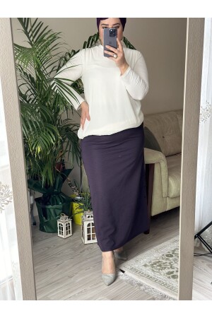 Ottoman-Rock „Mother“ mit Bleistiftknöpfen und elastischem Bund - Tdytrendy Giyim