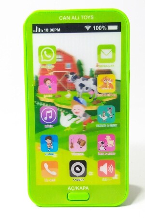 Oyuncak Dokunmatik Cep Telefonu Türkçe Sesli 12 Fonksiyonlu - Can Ali Toys